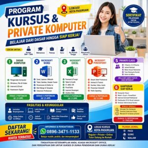 Program Kursus & Private Komputer Microsoft Office Pasuruan Kota